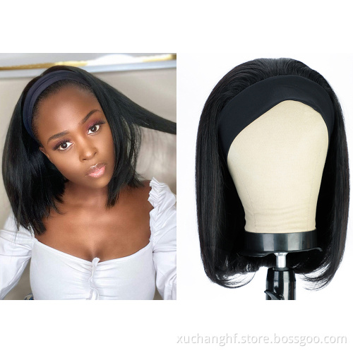 Wholesale Headband Wig Human Hair For Black Women,Raw Virgin Human Hair Headband Wigs